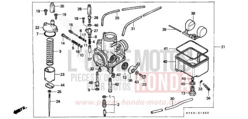 CARBURATEUR NSR125RL de 1990